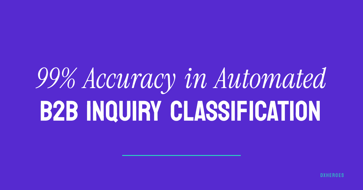 99%+ Accuracy in Automated B2B Inquiry Classification, Zero Fine-Tuning